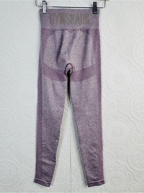 GYMSHARK Light Purple Lavender Seamless Leggings Women’s Small Excellent